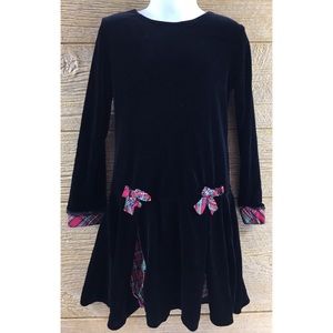 Rare Editions Girls Dress Size 5 Kids Black Velvet